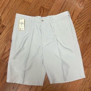 Haggar Golf Beige Shorts Men’s Size 36 Cool 18 Non-Iron Wicking Performance NWT